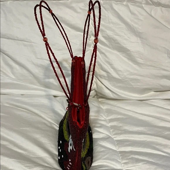 Vintage Coca Cola Red Beaded Shoulder Bag with White Logo - Picture 5 of 5